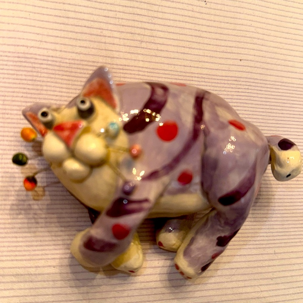 🐈‍⬛ Amy Lacombe Ceramic Cat Figurine 91 WhimsiClay